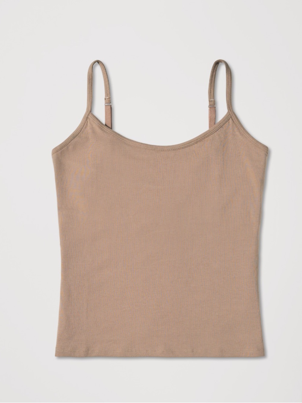 Pact® Organic Cotton Everyday Shelf Bra Camisole - color - Driftwood Brown